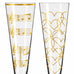 Goldnacht Champagne 'Duett' Glass Set H23 - des. Nathalie Jean and Rurik Mahlberg for Ritzenhoff