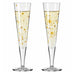 Goldnacht Champagne Glass 'Duett' Set F24 - des. Ana Vasconcelos for Ritzenhoff