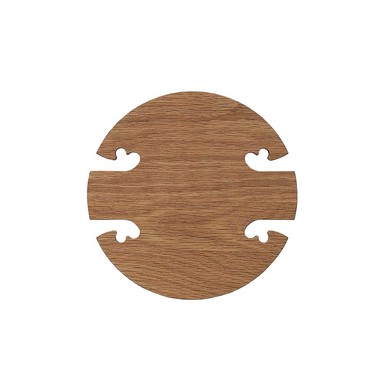 Gourmet trivet - oak, round - des. Gunnar Cyrén, 1972