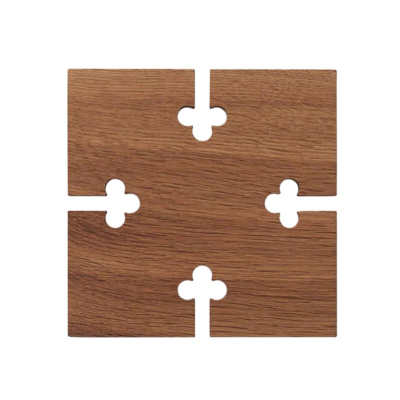 Gourmet trivet - oak, square -des. Gunnar Cyrén, 1972
