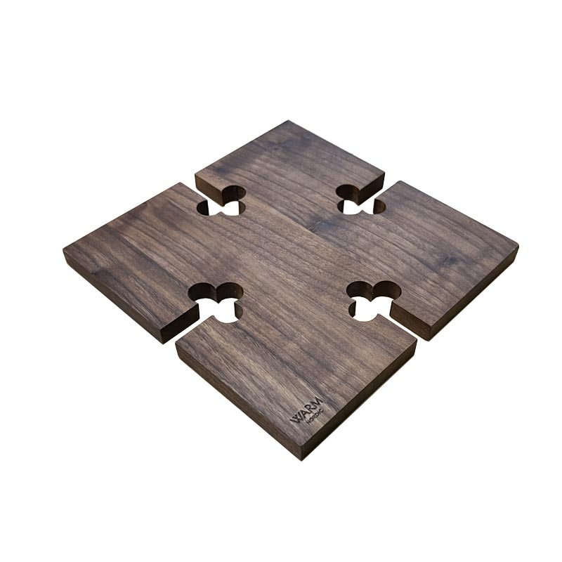 Gourmet trivet - walnut - square - des. Gunnar Cyrén, 1972