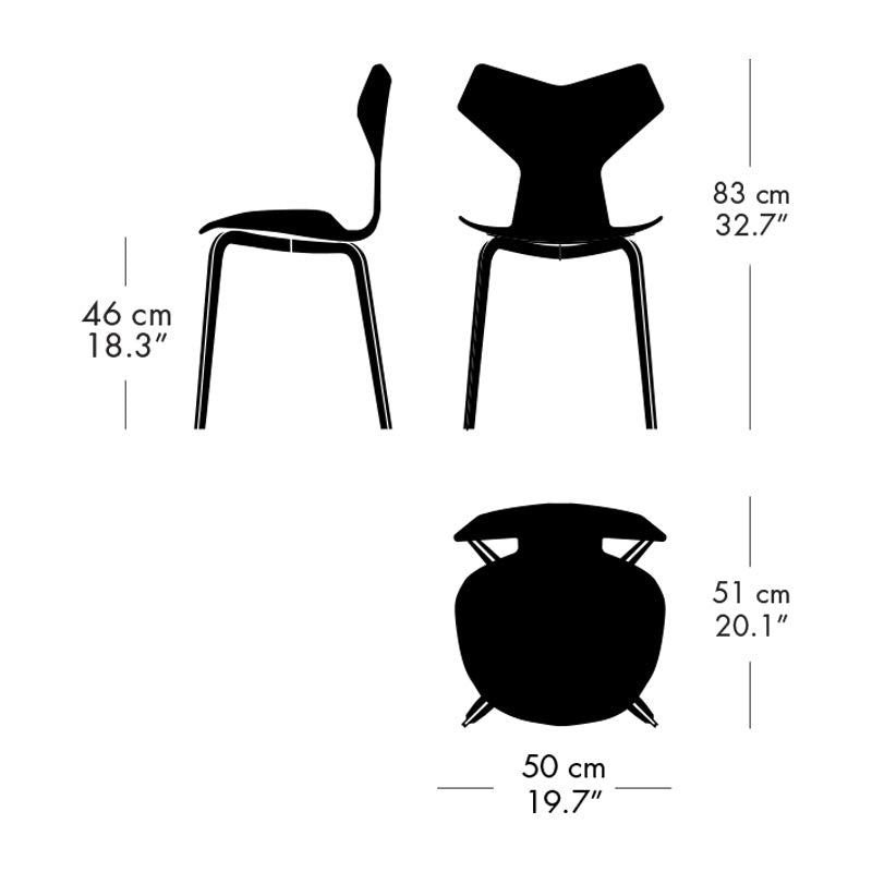 Grand Prix™ Chair - Walnut / Walnut - des. Arne Jacobsen, 1957 (made by Fritz Hansen)