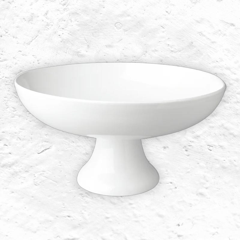 Grande Bowl on Foot - White - D. 21cm - by ASA