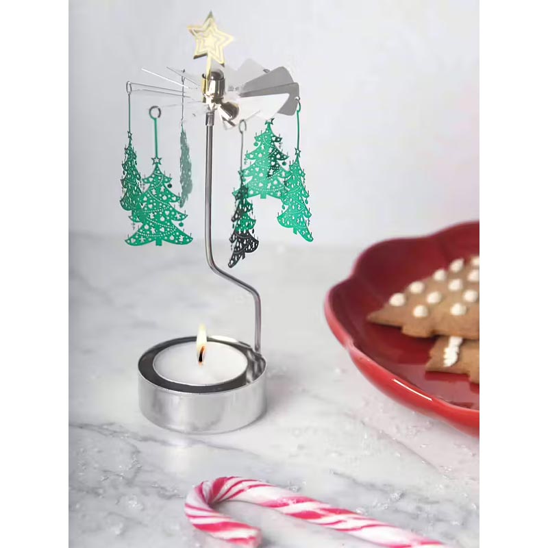 Angel Chime 'Green Tree' Tealight Holder
