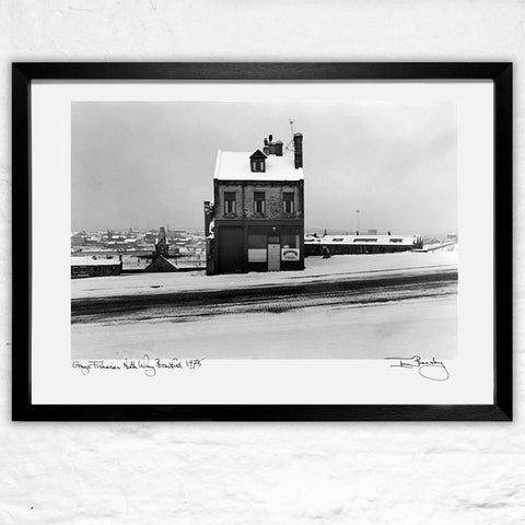 Gray's Fisheries, Winter, North Wing, Bradford, 1976 by Ian Beesley - signed framed print