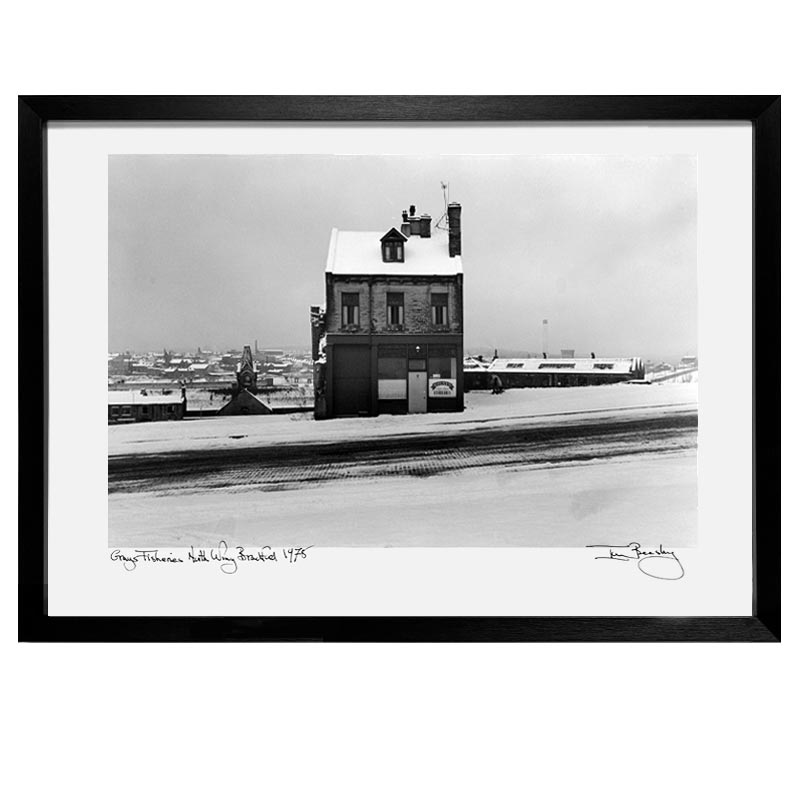 Gray's Fisheries, Winter, North Wing, Bradford, 1976 by Ian Beesley - signed framed print