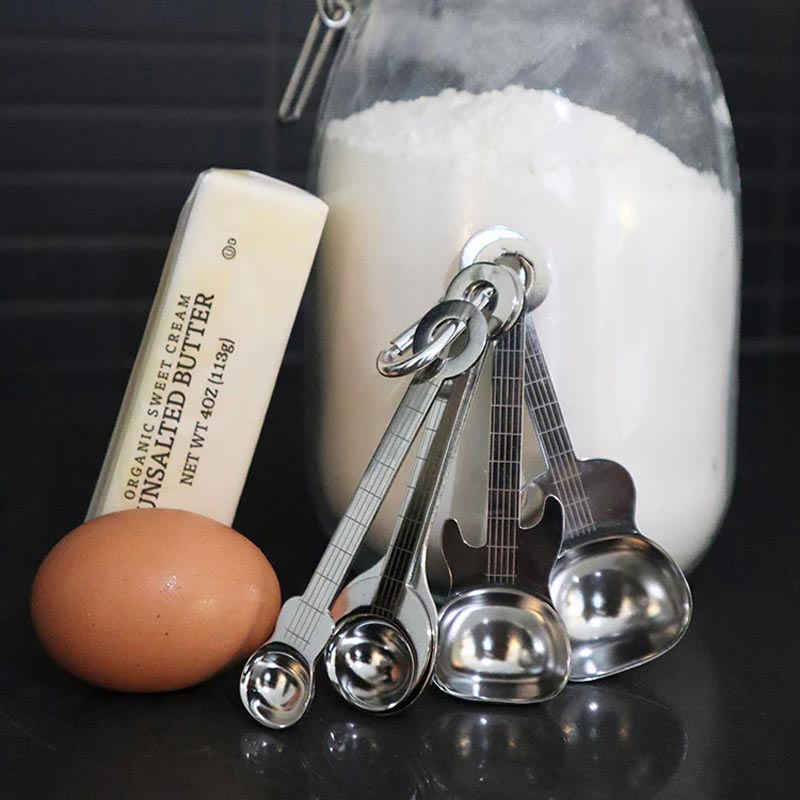 Guitar Measuring Spoons, by Kikkerland