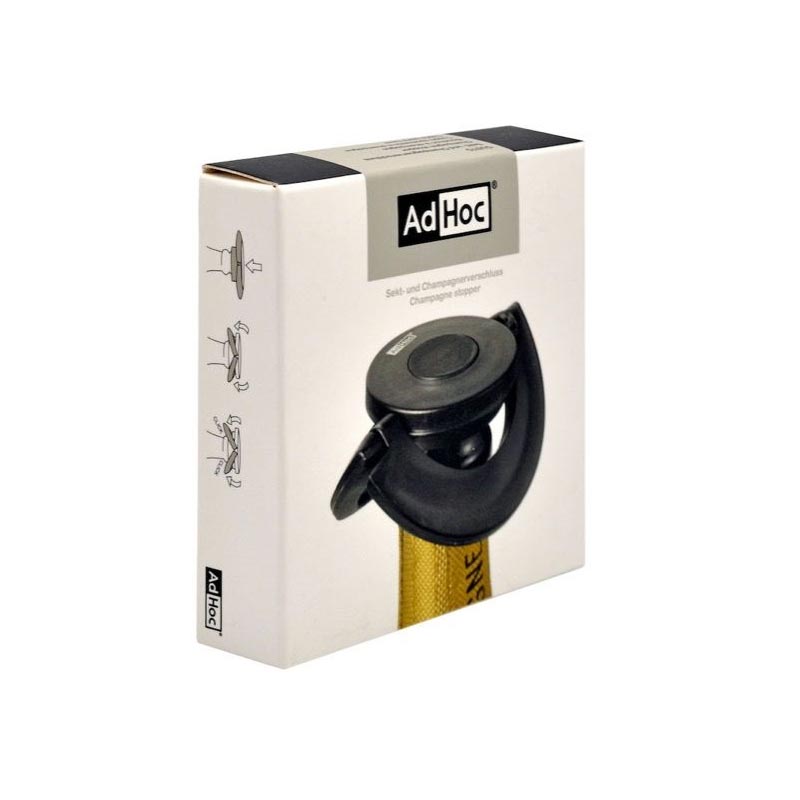 Gusto Champagne Stopper - Black - by AdHoc