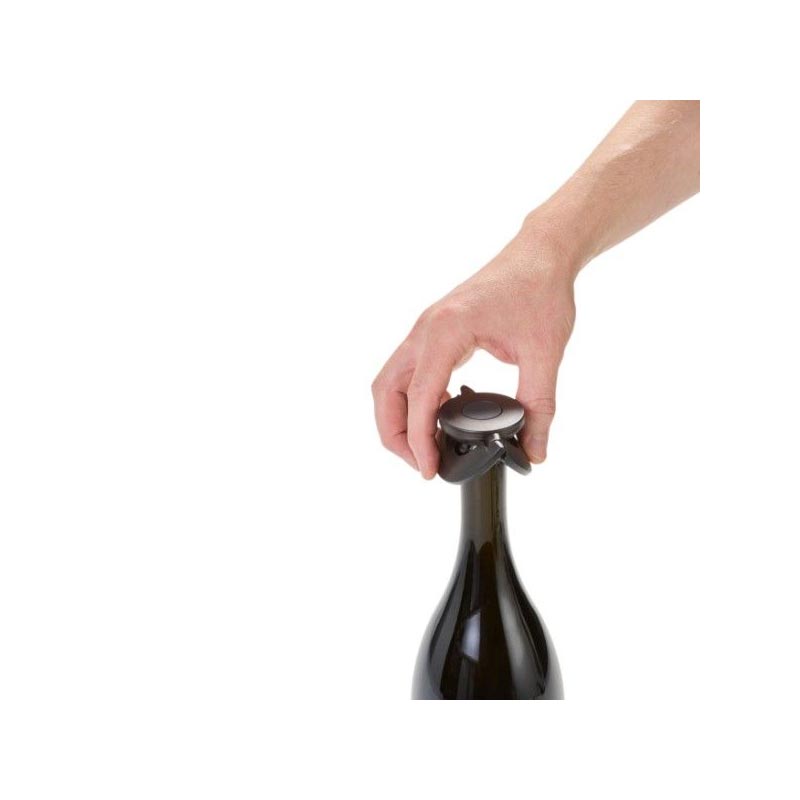 Gusto Champagne Stopper - Black - by AdHoc