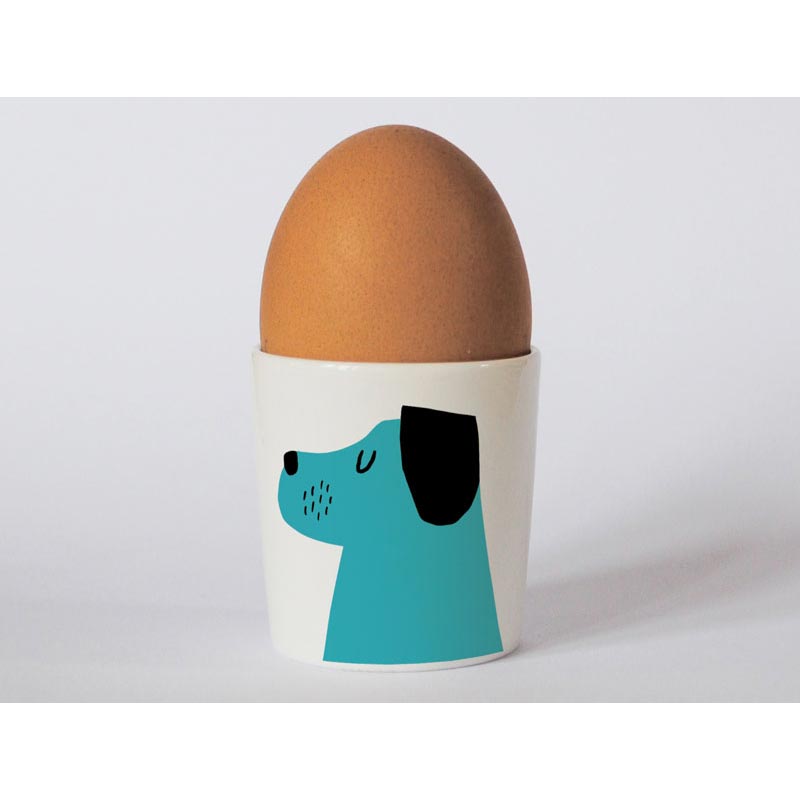 Happiness Dog Egg Cup Turquoise - by Repeat Repeat
