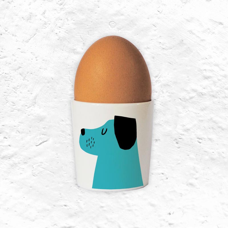 Happiness Dog Egg Cup Turquoise - by Repeat Repeat