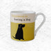 Happiness Mug - Black Labrador Olive - Bone China decorated in Stoke-on-Trent by Repeat repeat