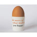 Happiness Egg Cup with Orange Rabbit Illustration - Bone China made in Stoke-on-Trent by Repeat Repeat