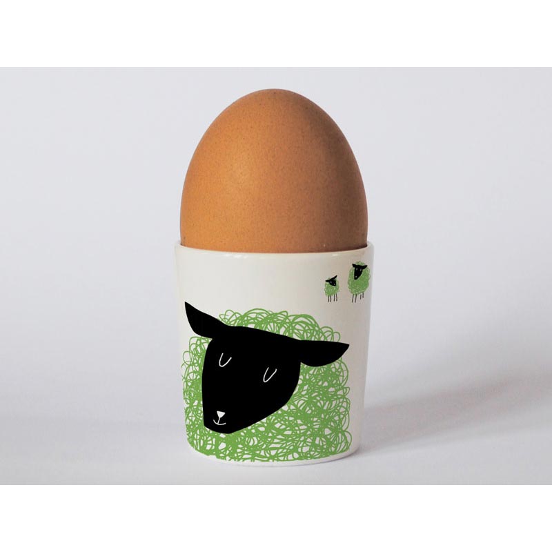 Happiness Sheep Egg Cup Green - by Repeat Repeat