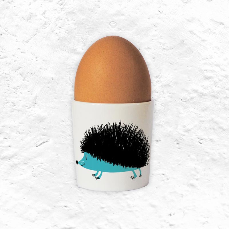 Happiness Hedgehog Egg Cup Turquoise - by Repeat Repeat