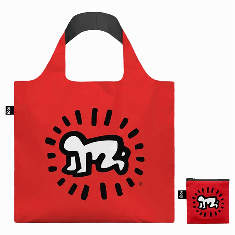 LOQI Foldaway Shopping Bag- Keith Haring - Radiant Baby