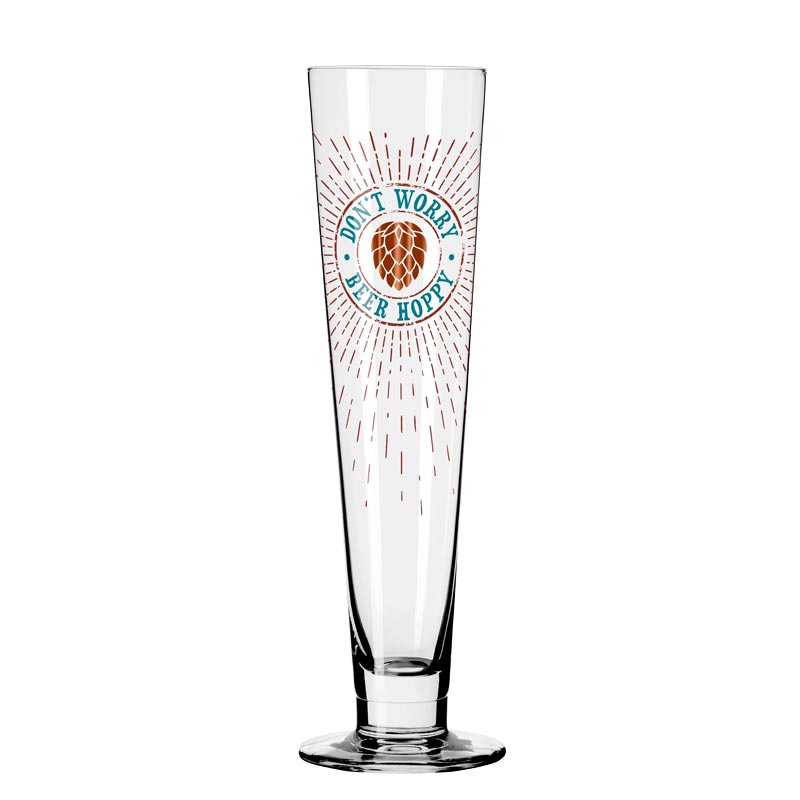Heldenfest Beer Glass 'Don't Worry Beer Hoppy', des. Rebecca Buss for Ritzenhoff