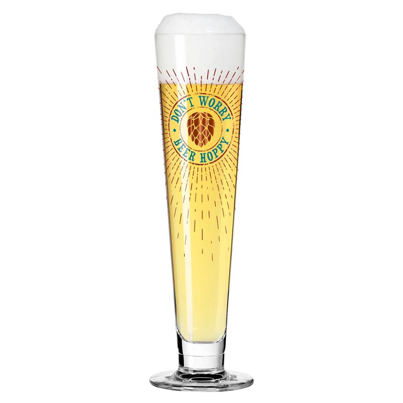 Heldenfest Beer Glass 'Don't Worry Beer Hoppy', des. Rebecca Buss for Ritzenhoff