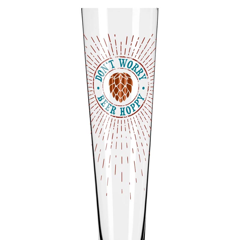 Heldenfest Beer Glass 'Don't Worry Beer Hoppy', des. Rebecca Buss for Ritzenhoff