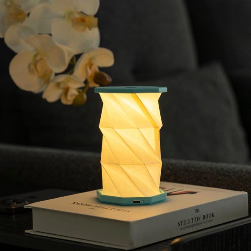 Mini Hexagon Twist Lamp - Lagoon Teal - by Gingko