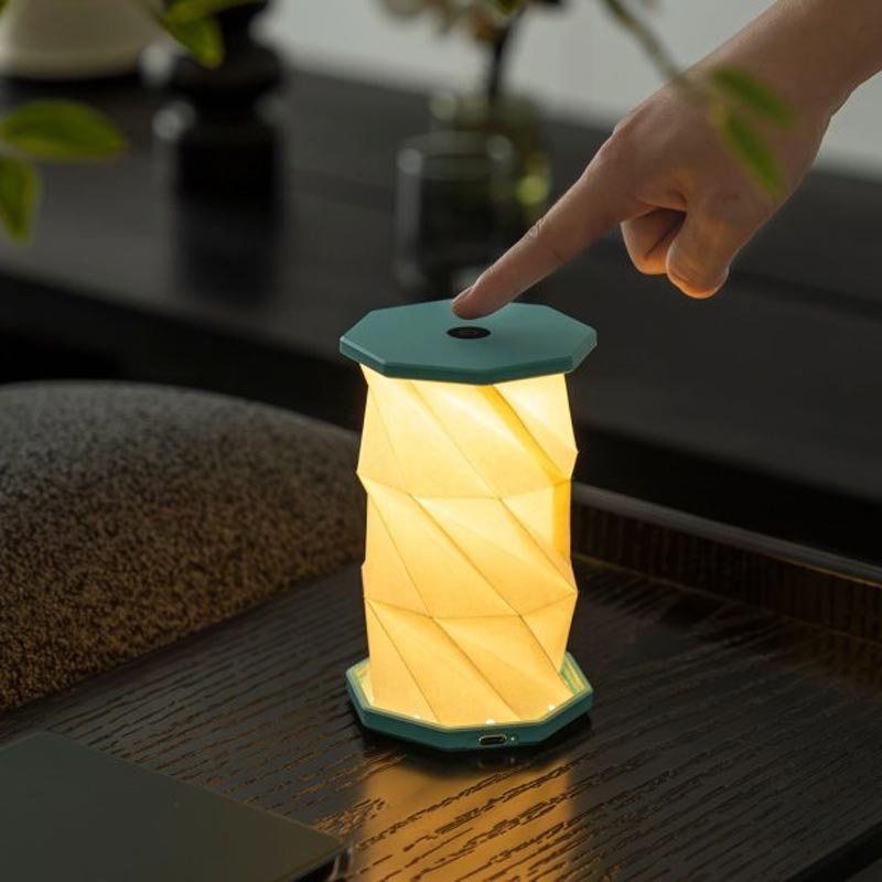 Mini Hexagon Twist Lamp - Lagoon Teal - by Gingko