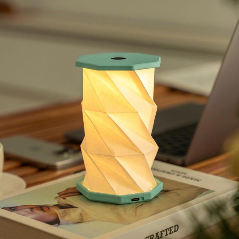 Mini Hexagon Twist Lamp - Lagoon Teal - by Gingko