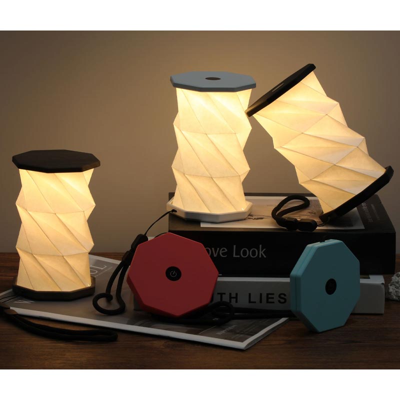 Mini Hexagon Twist Lamp - Walnut Drift - by Gingko
