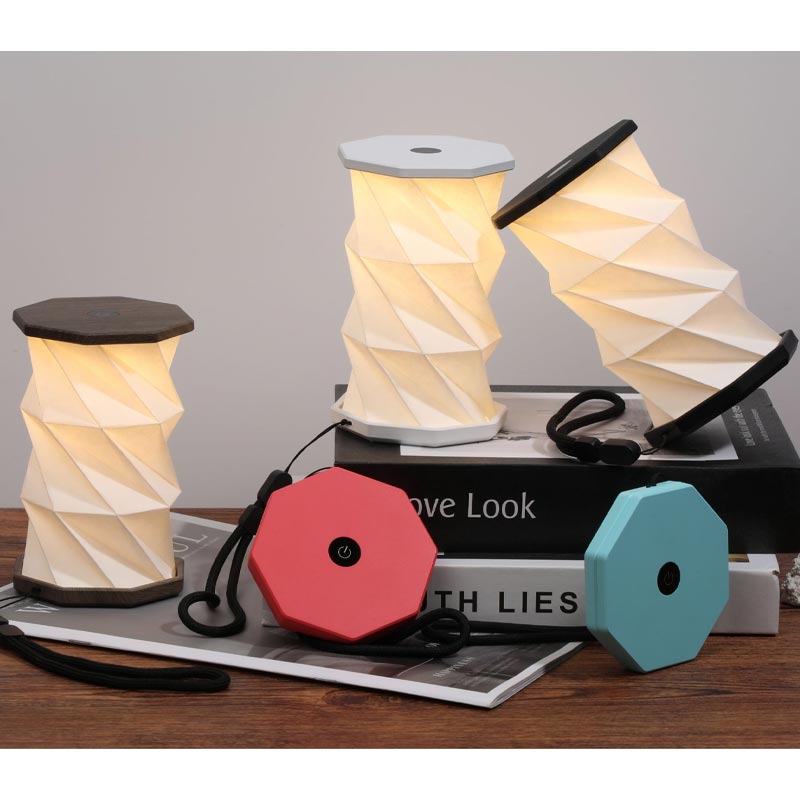 Mini Hexagon Twist Lamp - Walnut Drift - by Gingko