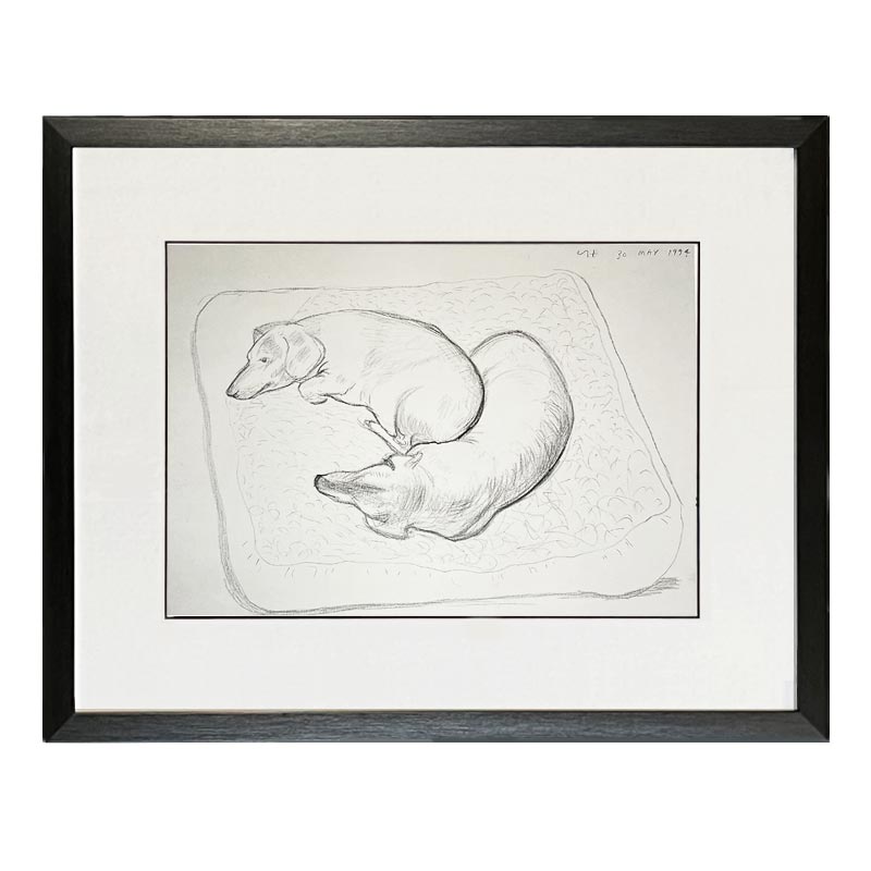 Boodge and Stanley, 30 May 1994 - framed (February image from 1995 calendar)