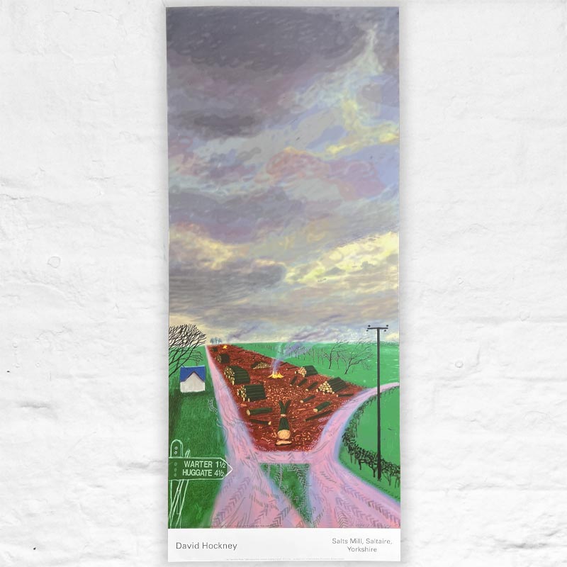 Less Trees Near Warter Poster by David Hockney