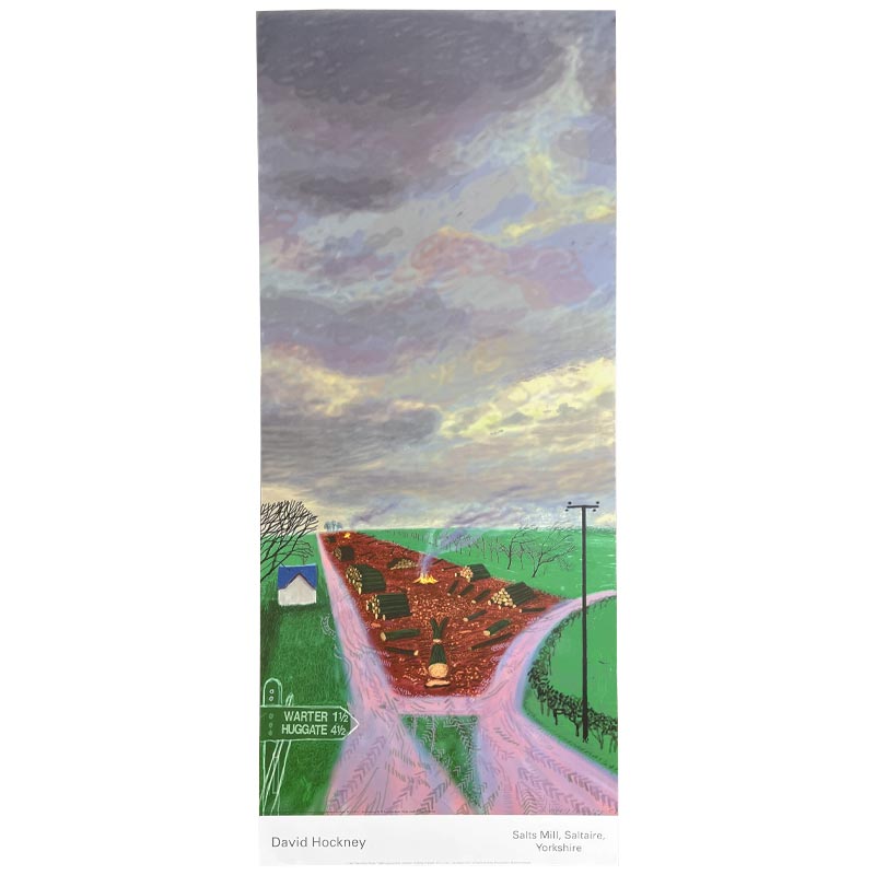 Less Trees Near Warter Poster by David Hockney