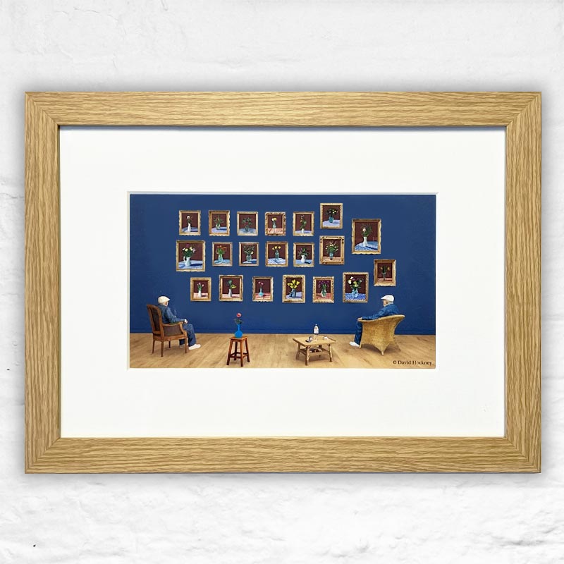 Looking at the Flowers (Mini-Frame) by David Hockney