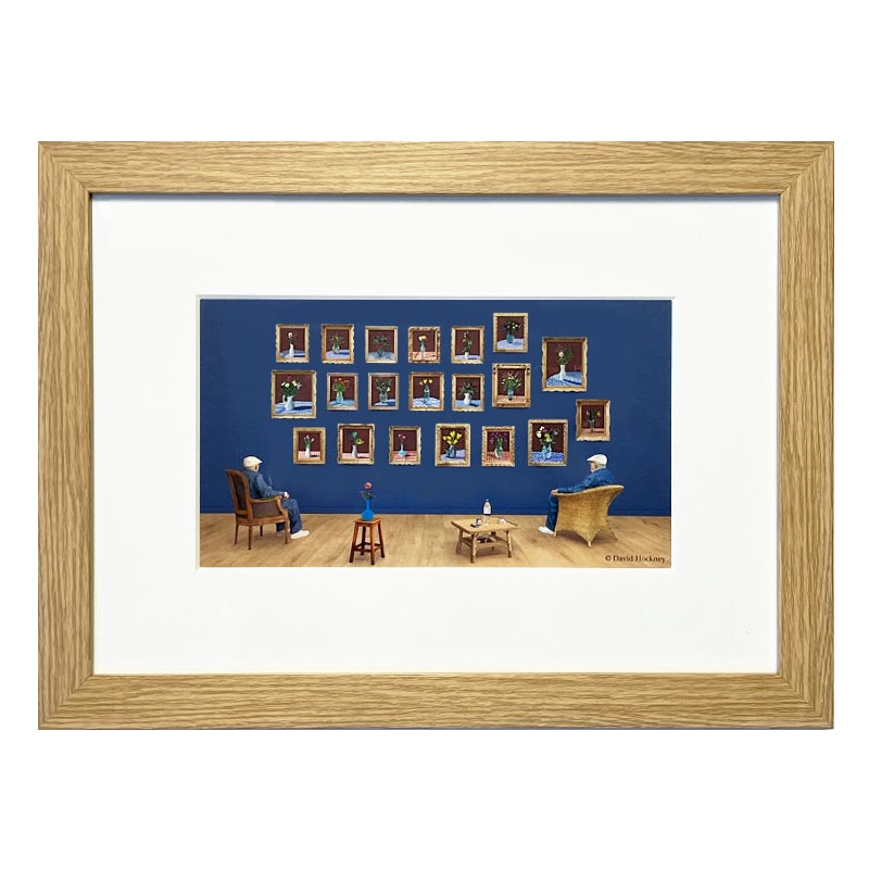 Looking at the Flowers (Mini-Frame) by David Hockney