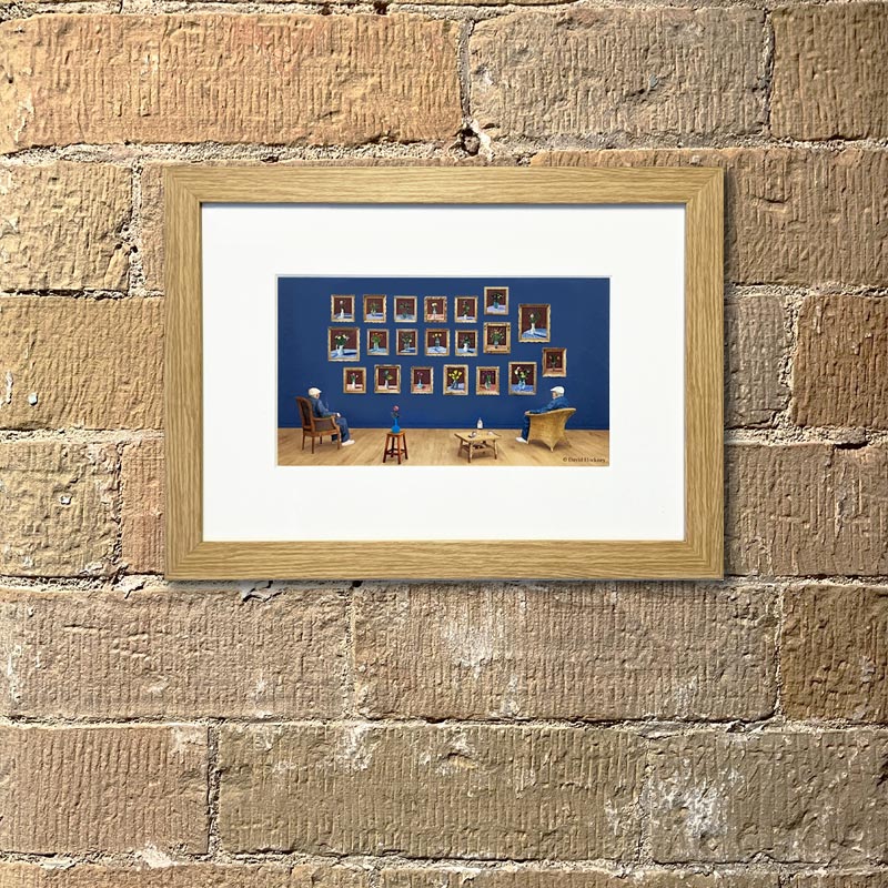 Looking at the Flowers (Mini-Frame) by David Hockney