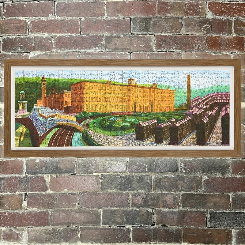 David Hockney Salts Mill, Saltaire, Yorkshire 1000 piece panoramic jigsaw puzzle