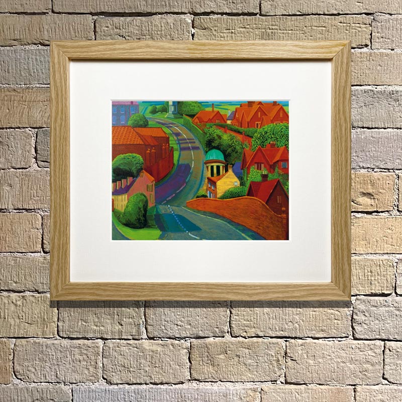 The Road To York Through Sledmere (Mini Framed) by David Hockney