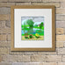 Water Lilies in the Pond with Pots of Flowers (Mini-Frame) by David Hockney
