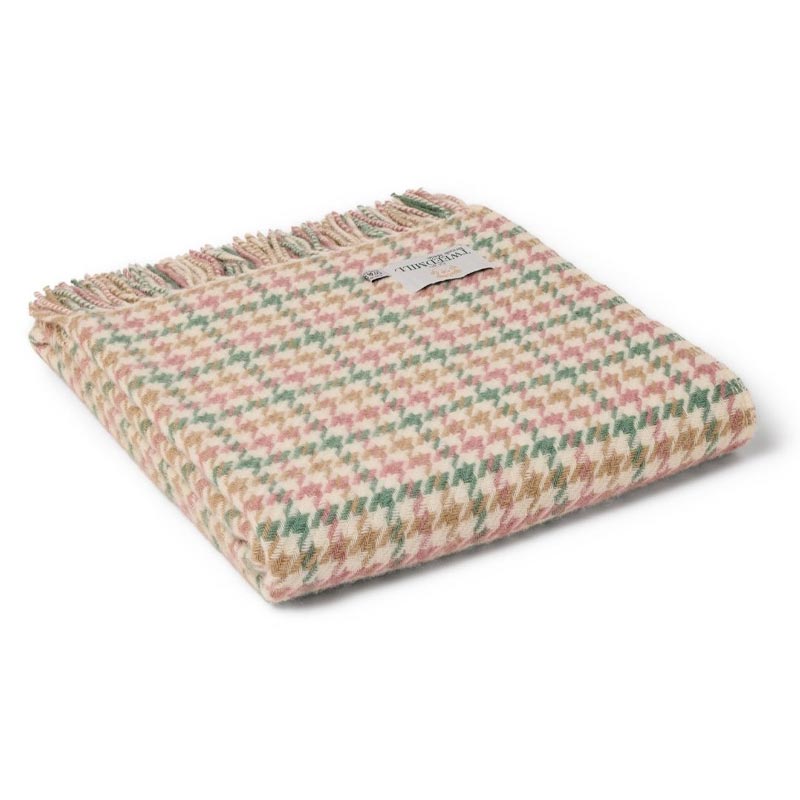Pure New Wool Throw - Houndstooth Coastland - by Tweedmill