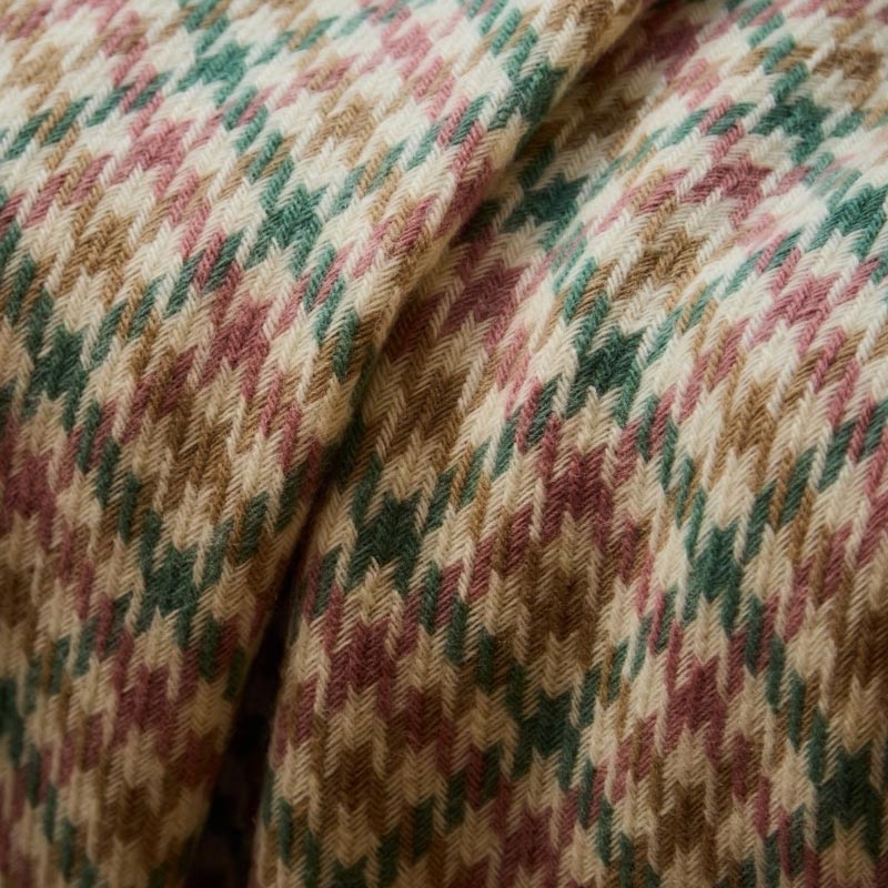 Pure New Wool Throw - Houndstooth Coastland - by Tweedmill