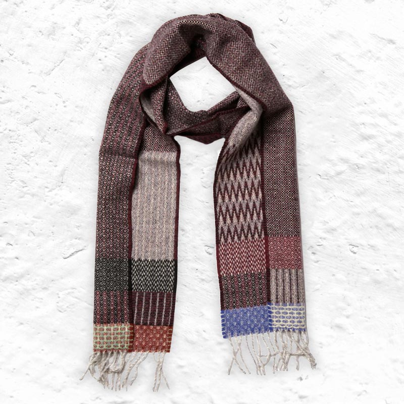 Houten - Blackberry Lambswool Scarf - by Wallace Sewell