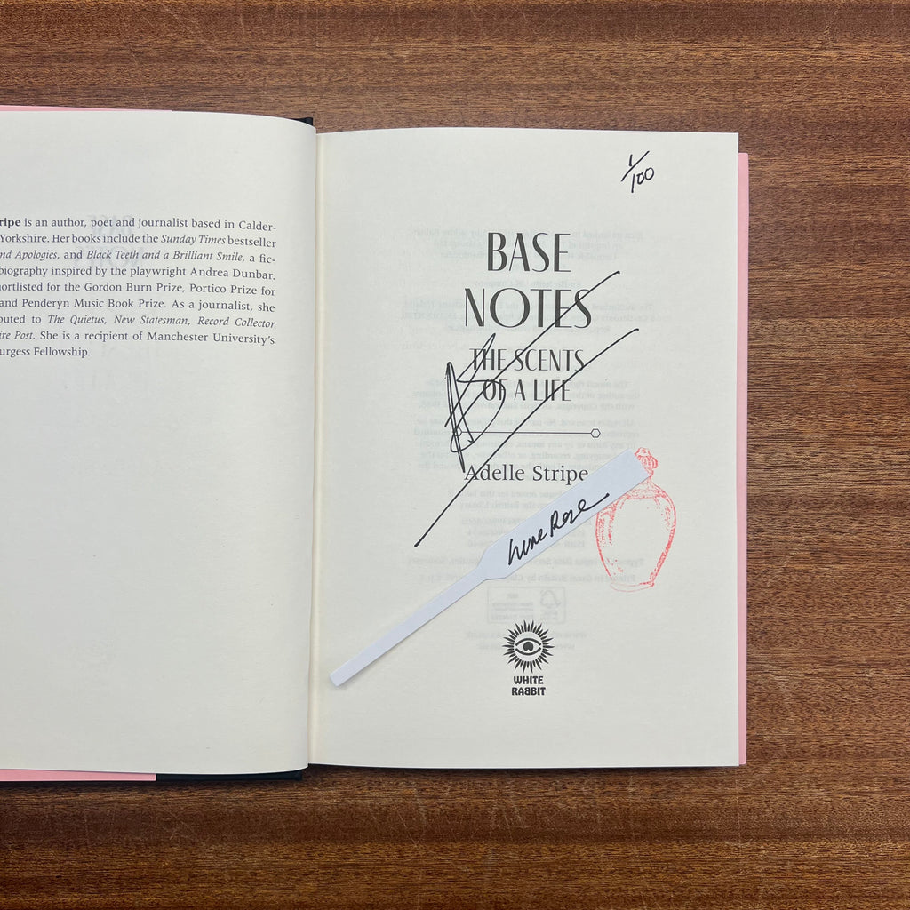 Base Notes: The Scents of a Life by Adelle Stripe (Signed, Numbered and Stamped Hardback)