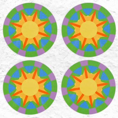 Irawo Round Placemats - set of 4 - des. Yinka Ilori