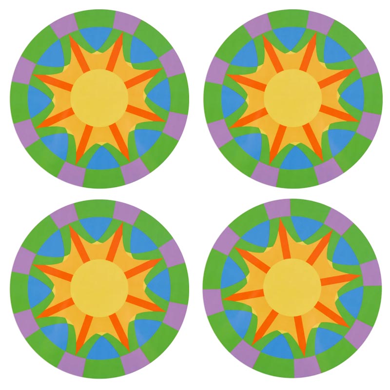 Irawo Round Placemats - set of 4 - des. Yinka Ilori