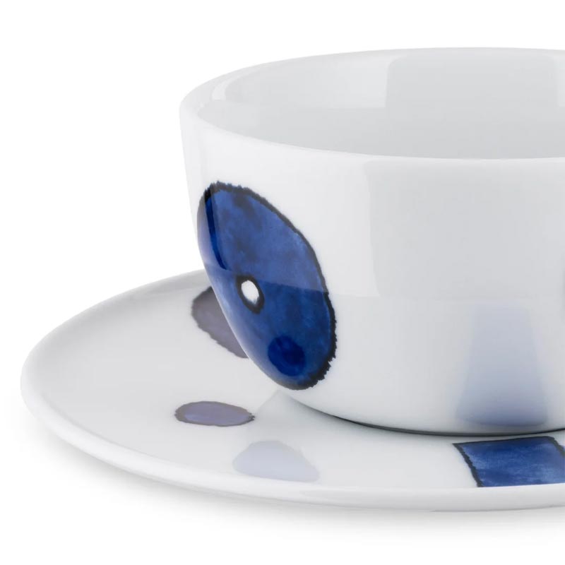 Itsumo Tea Cup & Saucer - White Porcelain - Yunoki Ware, des. Naoto Fukasawa for Alessi
