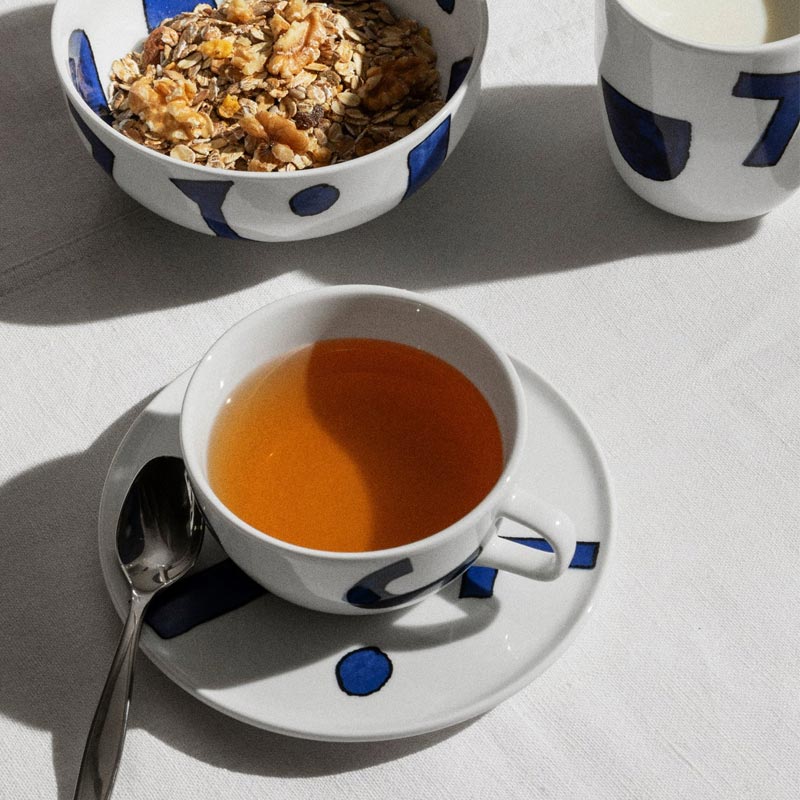 Itsumo Tea Cup & Saucer - White Porcelain - Yunoki Ware, des. Naoto Fukasawa for Alessi