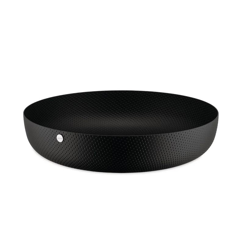 Round Black Basket JM17 T - 24cm diameter - des Jasper Morrison (made by Alessi)