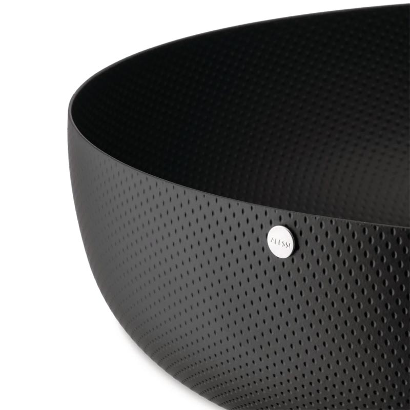 Round Black Basket JM17 T - 24cm diameter - des Jasper Morrison (made by Alessi)