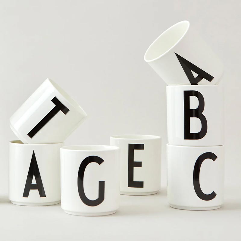 Jacobsen Typography Mug - V - by Design Letters