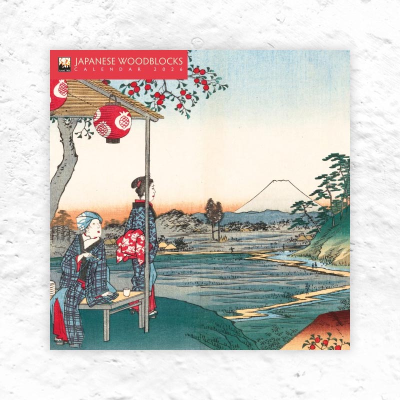 Japanese Woodblocks 2026 Mini Wall Calendar