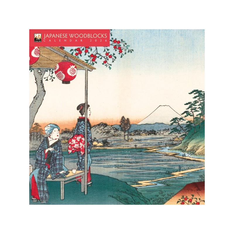 Japanese Woodblocks 2026 Mini Wall Calendar